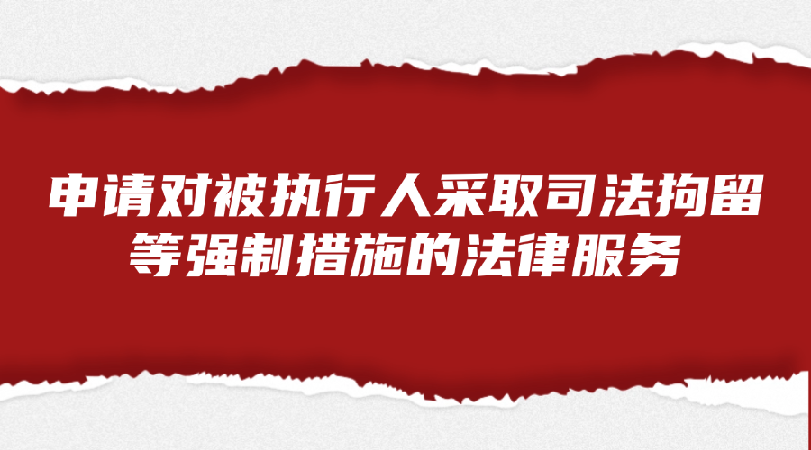 申请对被执行人采取司法拘留等强制措施的法律服务