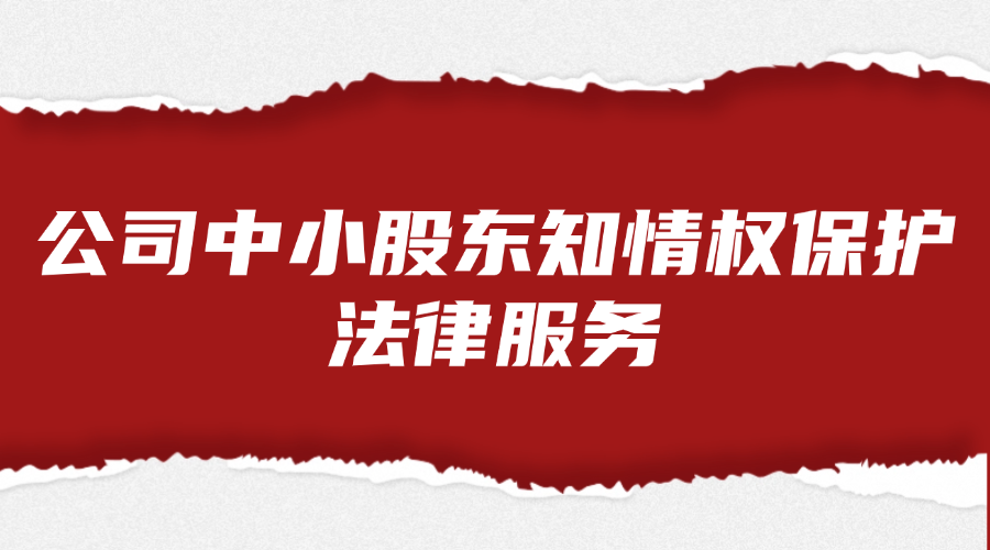 公司中小股东知情权保护法律服务