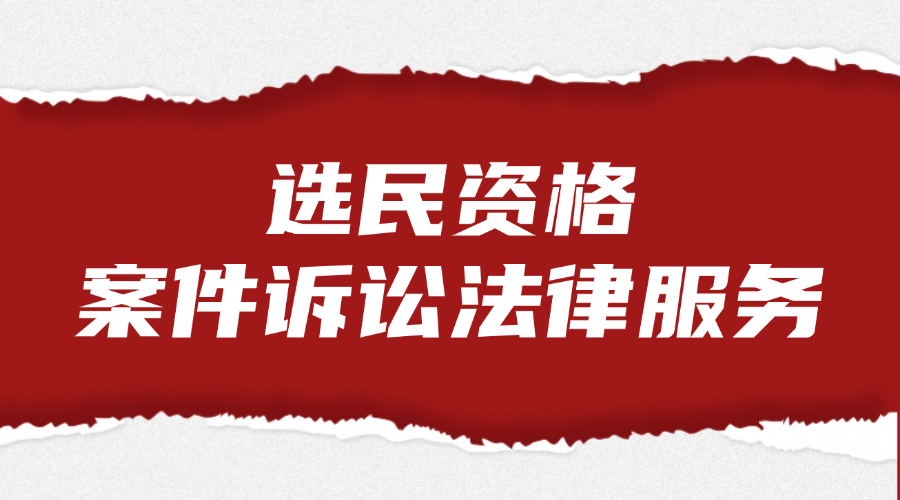 选民资格案件诉讼法律服务